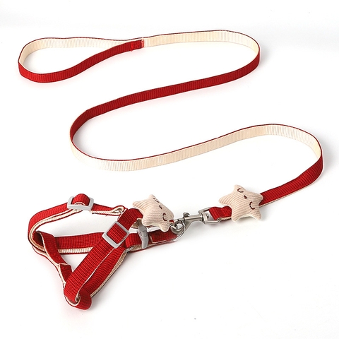 Dây dắt yếm vải đính sao biển cười cho chó