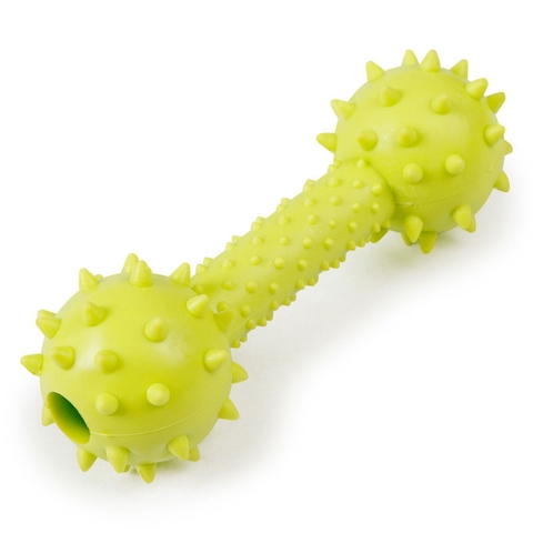 Đồ chơi cắn gặm cao su hình tạ gai có chuông cho chó