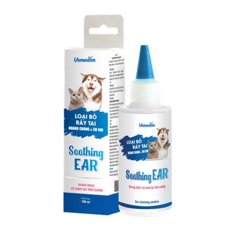 Dung dịch vệ sinh loại bỏ rái tai cho chó mèo Soothing Ear 100ml