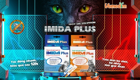 IMIDA Plus nhỏ gáy phòng trị bọ chét, bọ nhảy cho mèo