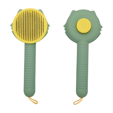 Lược chải lông có nút đẩy lông rụng