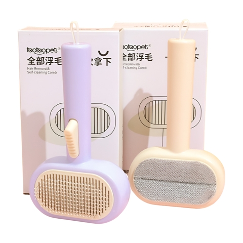 Lược chải lông nút bấm có mặt loại bỏ bụi