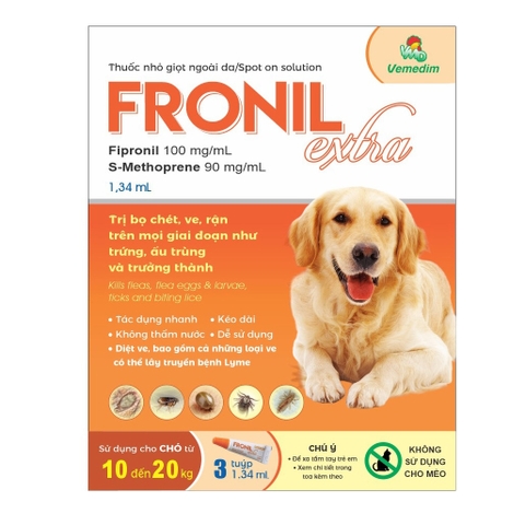 Vemedim FRONIL extra - Nhỏ gáy phòng trị ve, bọ chét cho chó