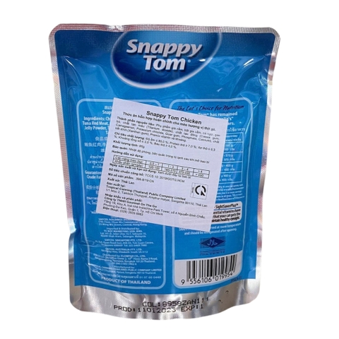 Pate gói 85g Snappy Tom chicken vị gà cho mèo