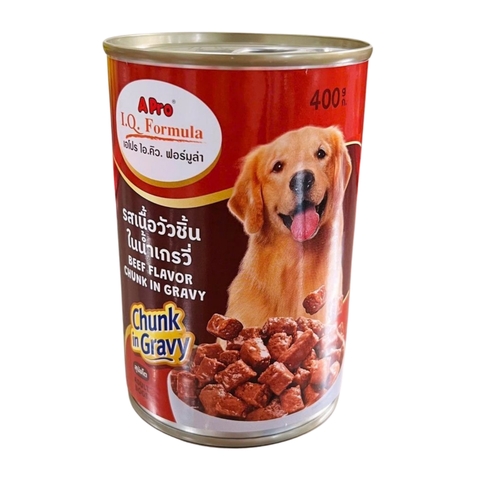 Pate lon 400g A Pro bò viên nấu sốt cho chó trưởng thành