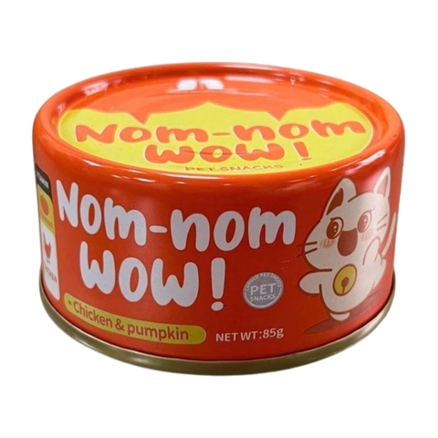 Pate lon WOW 85g cho mèo vị thịt gà và bí ngô