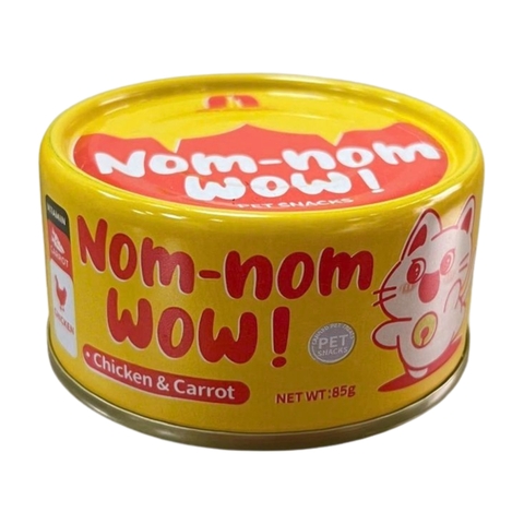 Pate lon WOW 85g cho mèo vị thịt gà và cà rốt