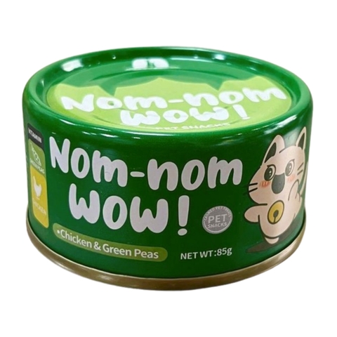 Pate lon WOW 85g cho mèo vị thịt gà và đậu xanh