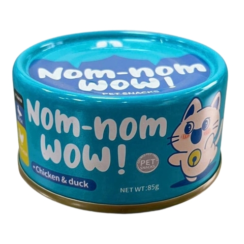 Pate lon WOW 85g cho mèo vị thịt gà và thịt vịt