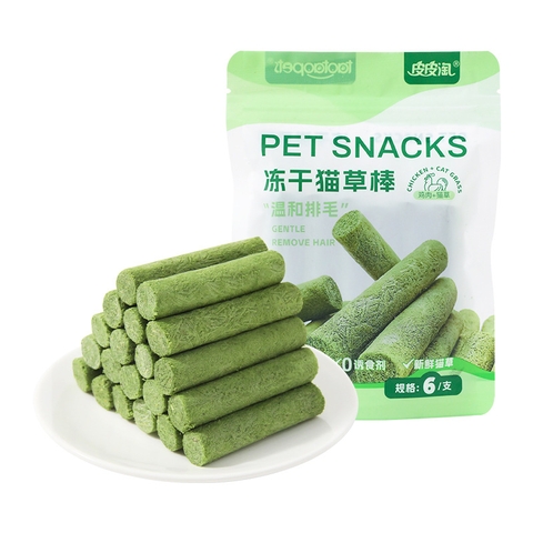 Túi thanh cỏ + thịt gà sấy Taotaopets giúp tiêu búi lông cho mèo