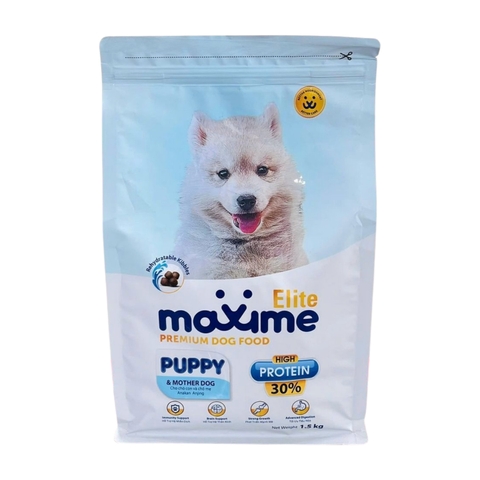 Thức ăn cao cấp Maxime Elite Puppy and Mother cho chó con và chó mẹ nhiều protein gói 1.5kg