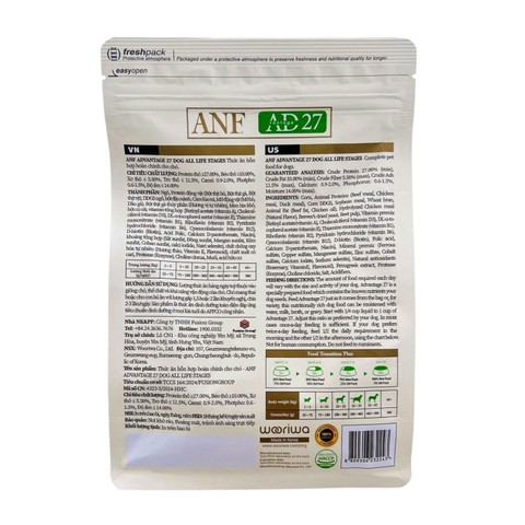 Thức ăn dinh dưỡng ANF AD27 cho chó mọi lứa tuổi https://petshopvinh.vn