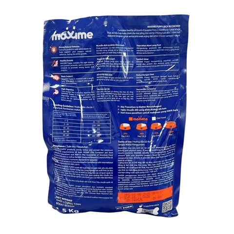 Thức ăn Maxime Puppy Rich in Chicken cho chó con giàu thịt gà gói 1.5kg https://petshopvinh.vn/