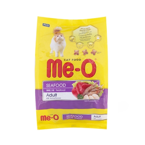 Thức ăn Mèo Me-O Seafood Adult Hải Sản cho mèo trưởng thành 350g