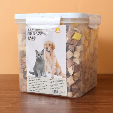 Thức ăn sấy hỗn hợp thịt gà, lòng đỏ trứng, gan cho mèo hộp 460g