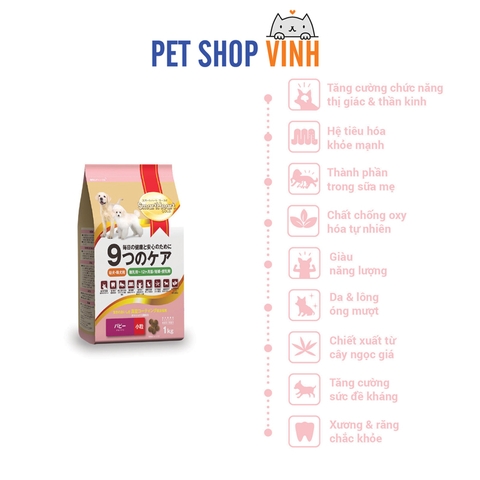 Thức ăn SmartHeart Smart Gold Puppy 1kg cho chó con và chó mang thai