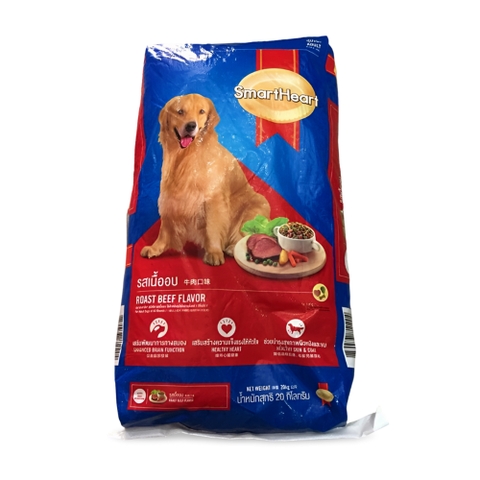 Thức ăn SmartHeart Adult Roast Beef Flavor cho chó trưởng thành