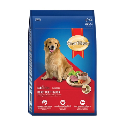Thức ăn Smart Heart Adult Roast Beef Flavor cho chó trưởng thành