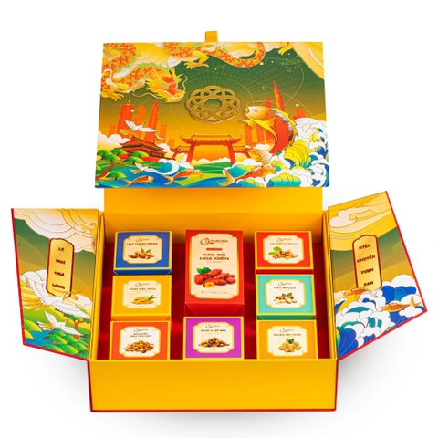 Hộp quà Nuts Gift - Lý Ngư Hóa Long 8 Vị Hạt dinh dưỡng