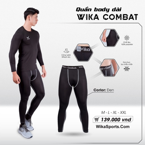 Quần body Wika Combat đen