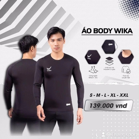 Áo giữ nhiệt wika màu đen