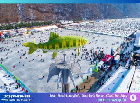 Tour Hàn Quốc M1 Tết 2026 • Seoul - Lễ Hội Câu Cá Trên Băng - Nami - Lotte World - Trượt Tuyết Elysian [6N5Đ]