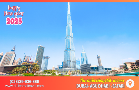 Tour Dubai Mùng 1-2-3 Tết 2026 • Dubai - Abu Dhabi 5N4D | Mảnh Đất Dác Vàng