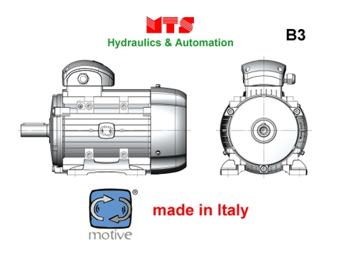Động cơ điện IE2 Motive B3, chân đế ,950v/phút, công suất đến 250kW