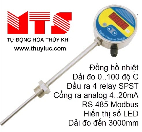 Đồng hồ nhiệt độ kỹ thuật số dùng cho trạm thủy lực, hệ thống SCADA