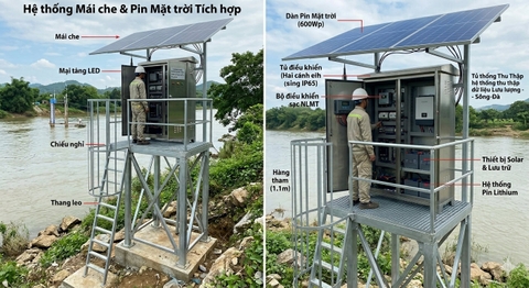 Tủ điện cho hệ thống đo mức, lưu lượng thu thập dữ liệu - truyền xa