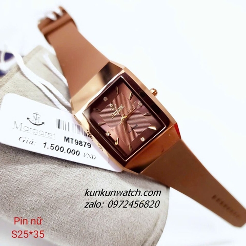 Đồng Hồ Nữ Margaret MT9879 Kính Sapphire Authentic Dây SIlicone 25x35mm
