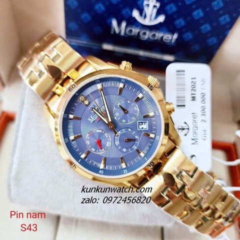 Đồng Hồ Nam Margaret MT2021 Kính Sapphire Authentic 43mm