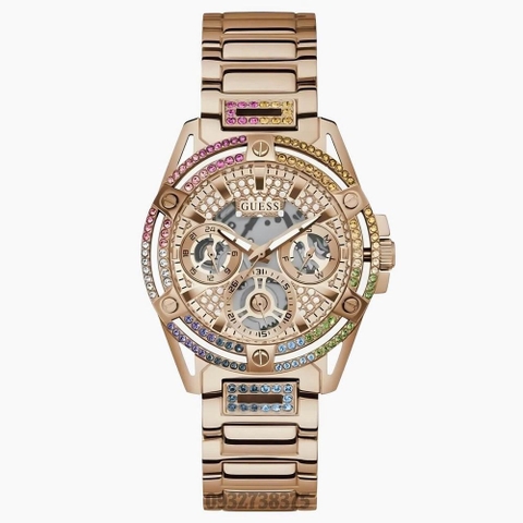 Đồng Hồ Nữ Guess GW0464L5 Đính Đá Màu, Lộ Máy Mặt 40mm