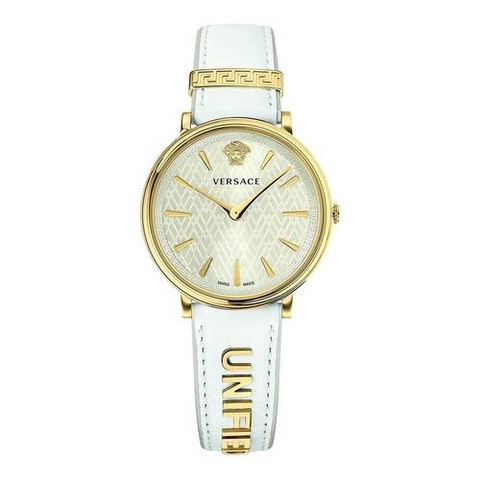 Đồng Hồ Nữ Versace V-Circle Manifesto Unified - Dây Da Trắng - 38mm