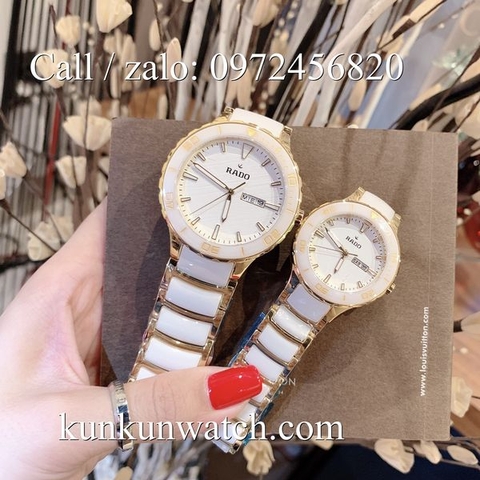 Đồng Hồ Đôi Rado RDOATC011 - Dây Đá Ceramic Trắng ( 30mm - 40mm )