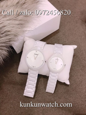 Đồng Hồ Đôi Rado RDOATC021 - Dây Đá Ceramic Trắng ( 30mm - 40mm )