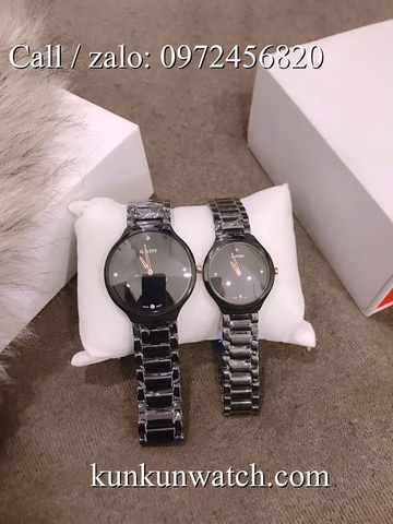 Đồng Hồ Đôi Rado RDOATC024 - Dây Đá Ceramic Đen ( 30mm - 40mm )