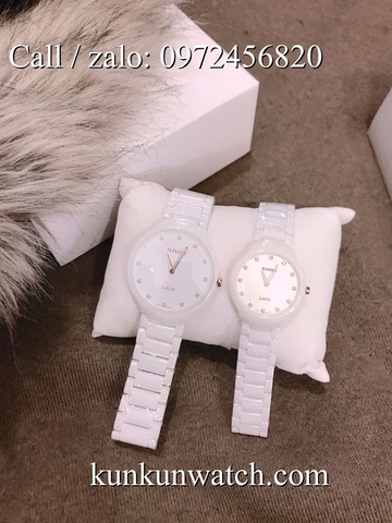 Đồng Hồ Đôi Rado RDOATC032 - Dây Đá Ceramic Trắng ( 30mm - 40mm )