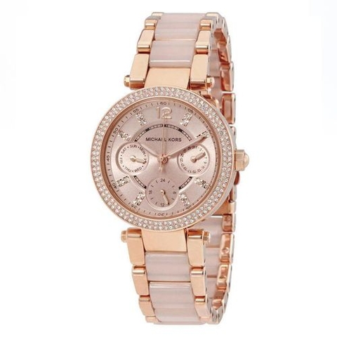 Đồng Hồ Nữ Michael Kors MK6110 Rose Gold Bezel Đính Đá Pha Lê 33mm