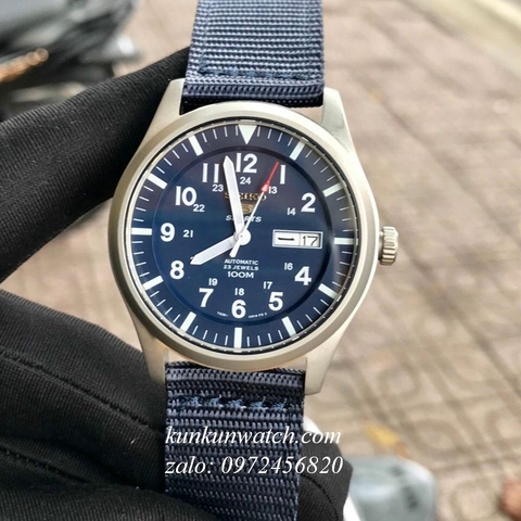 Đồng Hồ Nam Seiko 5 Sports Quân Đội Automatic Blue 42mm