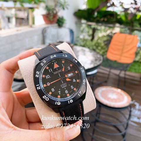 Đồng Hồ Nam Seiko Quân Đội Automatic Black 44mm
