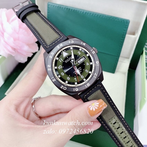 Đồng Hồ Nam Seiko Quân Đội Automatic Green 44mm