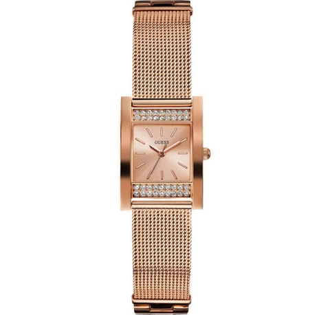 Đồng Hồ Nữ Guess W0127L3 - Mặt Số Vuông - Dây Thép Lưới - 25 x 23mm
