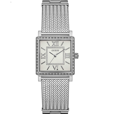 Đồng Hồ Nữ Guess W0826L1 - Mặt Vuông - Dây Thép Lưới - 28mm
