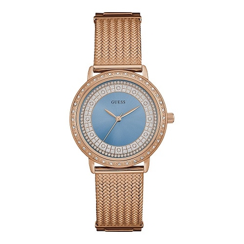 Đồng Hồ Nữ Guess W0836L1 - Đính Pha Lê Nền Mặt Số Phá Cách - Dây Kim Loại - 36mm