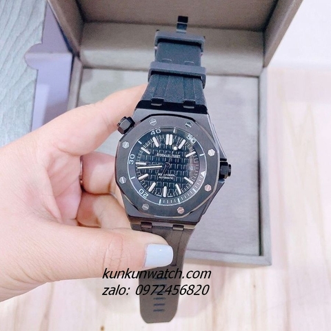 Đồng Hồ Nam Audemars Piguet Royal Oak Offshore Dây Cao Su Đen Automatic 42mm