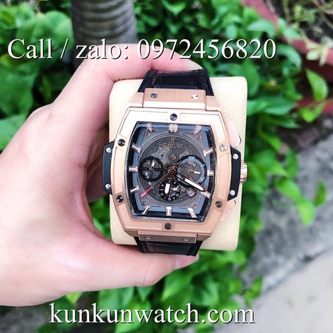 Đồng Hồ Nam Hublot Senna Champion 88 HLD012 - Quartz - Dây Da Đen - 43mm x 45mm