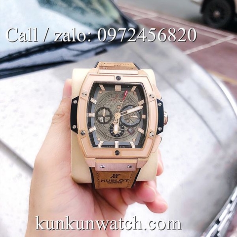 Đồng Hồ Nam Hublot Senna Champion 88 HLD011 - Quartz - Dây Da Nâu - 43mm x 45mm