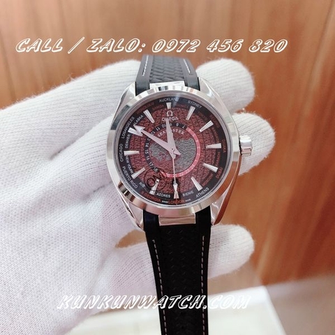 Đồng Hồ Nam Omega Seamaster Aqua Tera OMGCS033 - Automatic  - Dây Cao Su Đen Mặt Xanh Đỏ -  40mm