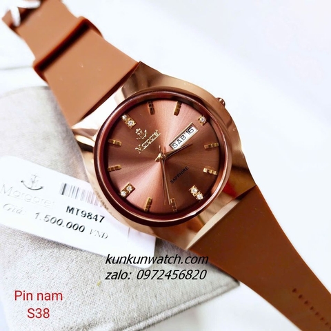 Đồng Hồ Nam Margaret MT9847 Kính Sapphire Authentic Dây SIlicone 38mm